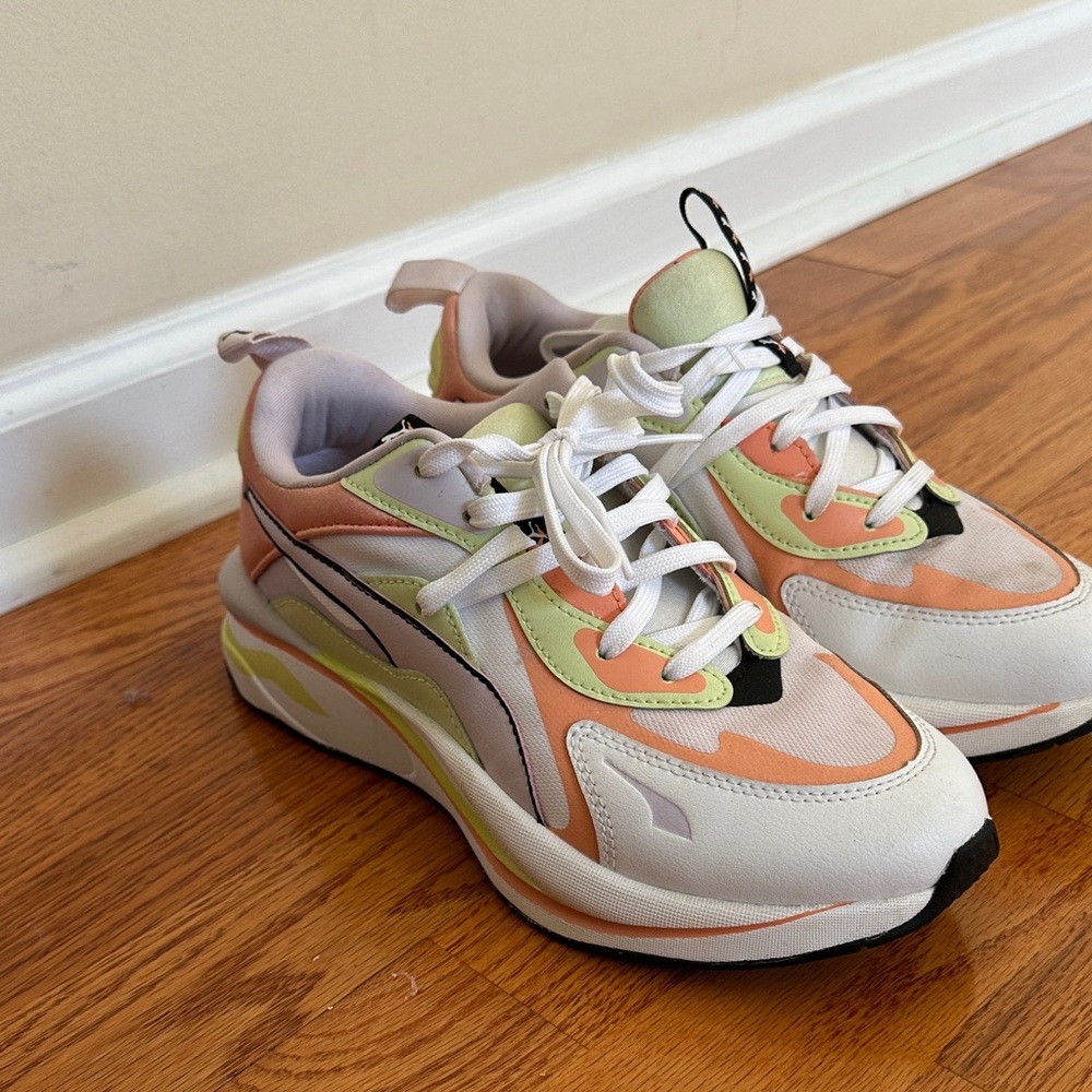 Puma Women's Athletic Shoes - White, Orange, Green
